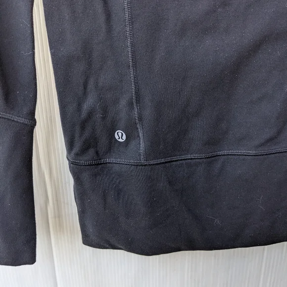 LULULEMON Scuba zip-up hoodie jacket Black with gray tie dye size 2 - Picture 10 of 10